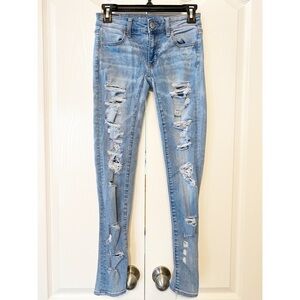 American Eagle woman jeans super stretch size 0
